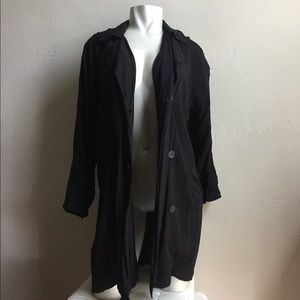 BLACK BUTTON COAT
